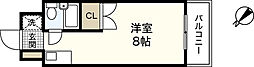 関本緑井ビル ワンルームの間取図画像