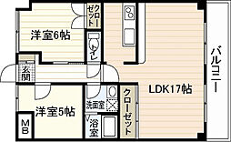 ロイヤル竜王 2LDKの間取図画像