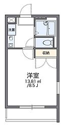 レオパレスポラール 1Kの間取図画像