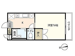 ピュア広本町 1Kの間取図画像
