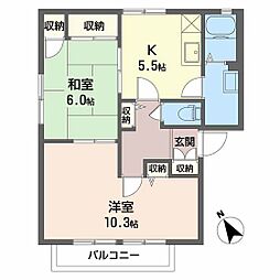 光ハウスA 2Kの間取図画像
