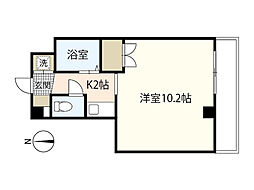 リヴェール西旭 1Kの間取図画像