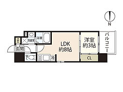 LiveCasa鶴見町 1LDKの間取図画像