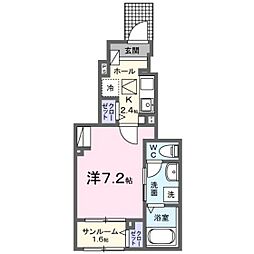 セレニテ C 1Kの間取図画像