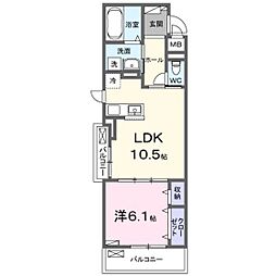 セレニテ A 1LDKの間取図画像