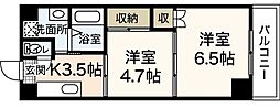 ディアコート大芝 2Kの間取図画像
