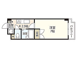 メゾンドST 1Kの間取図画像