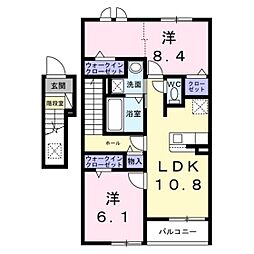 ルミナス 2LDKの間取図画像