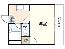 アスティーニ海田南 ワンルームの間取図画像