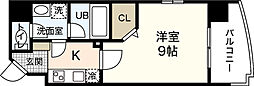ライフメント堺町2 1Kの間取図画像