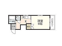 藤ビル 1Kの間取図画像