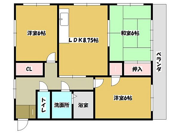 広島県広島市佐伯区五日市1丁目(賃貸マンション2LDK・3階・50.00㎡)の写真 その2