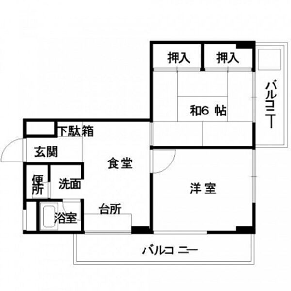 アップル比治山 ｜広島県広島市南区比治山町(賃貸マンション2DK・5階・53.50㎡)の写真 その2