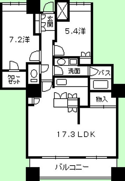 アーバンビューグランドタワー ｜広島県広島市中区上八丁堀(賃貸マンション2LDK・32階・77.01㎡)の写真 その2