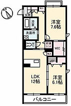 広島県広島市安佐南区川内5丁目（賃貸マンション2LDK・2階・67.35㎡） その2