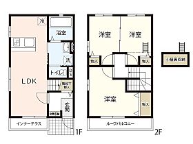 広島県広島市東区牛田本町5丁目（賃貸タウンハウス3LDK・1階・73.36㎡） その2