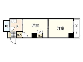 広島県広島市中区本川町3丁目（賃貸マンション2K・7階・30.00㎡） その2