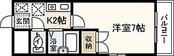 グレイス駅前 1階1Kの間取り