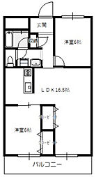 間取図画像 2LDK