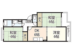 コーポ仁井田ビル 3DKの間取図画像