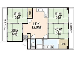 クロスデータビルNo.14 4LDKの間取図画像