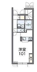 レオネクストF&A ワンルームの間取図画像