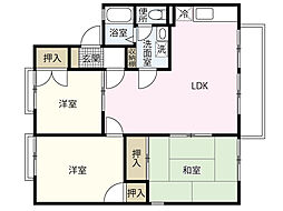 ミモザハウス 1階3LDKの間取り