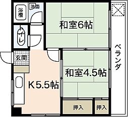 第二楠ビル 2Kの間取図画像
