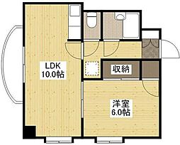 プーテゥジュール2番街 4階1LDKの間取り