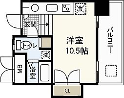 IM 3階ワンルームの間取り