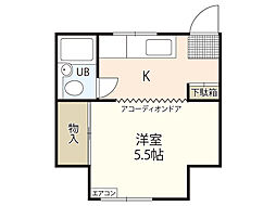ハイム安東 1Kの間取図画像