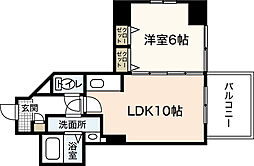 クレスト小町 4階1LDKの間取り