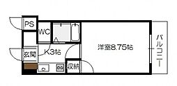 TiaraSaiwa 1Kの間取図画像