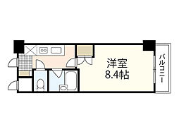 サンシャレオ城北 7階1Kの間取り