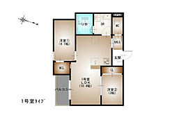 Regalest-F 矢野東II 2階2LDKの間取り