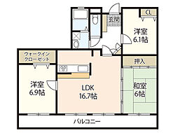 間取図画像 3LDK