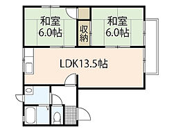 ハートフルへさか 2LDKの間取図画像