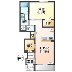 KHouse 1LDKの間取図画像