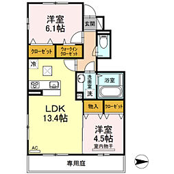 ルミエール 2LDKの間取図画像