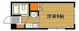 メリーハイツ ワンルームの間取図画像