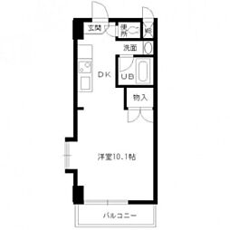 ルミエール牛田本町 1Kの間取図画像