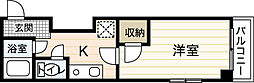 エンゼルハート 1Kの間取図画像