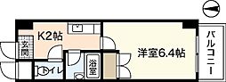 サンパレス横川 1Kの間取図画像