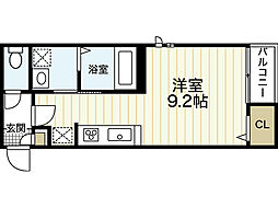 グランティックレイメイ ワンルームの間取図画像