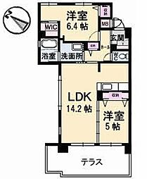 DIOCORTE井口 2LDKの間取図画像
