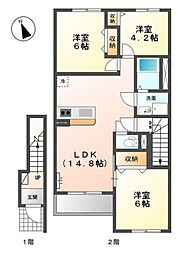 サンハイツ西条東 3LDKの間取図画像