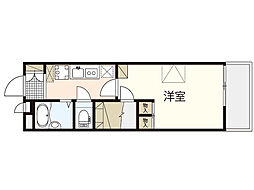 レオパレスユウ 1Kの間取図画像