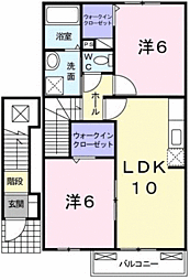 フォーリストクスジ3 2LDKの間取図画像