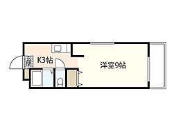 B2コート 1Kの間取図画像