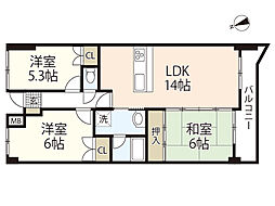 フォーラム牛田早稲田 3LDKの間取図画像